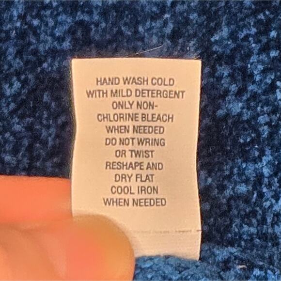 Royal Blue Scarf with Fringe - 100% Rayon - Picture 6 of 8